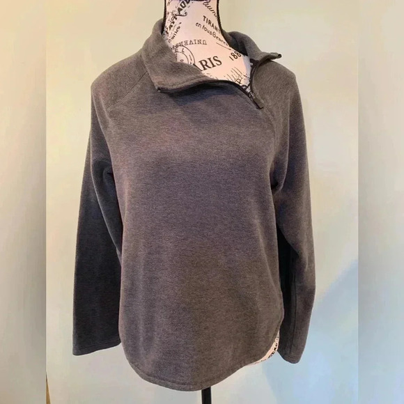 Calvin Klein Gray Grey Performance Fleece Pullover Quarter Zip Women’s Small - Picture 1 of 7
